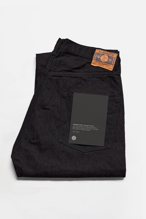 1950b - 13oz 'Classic' Black Wide Selvedge Denim
