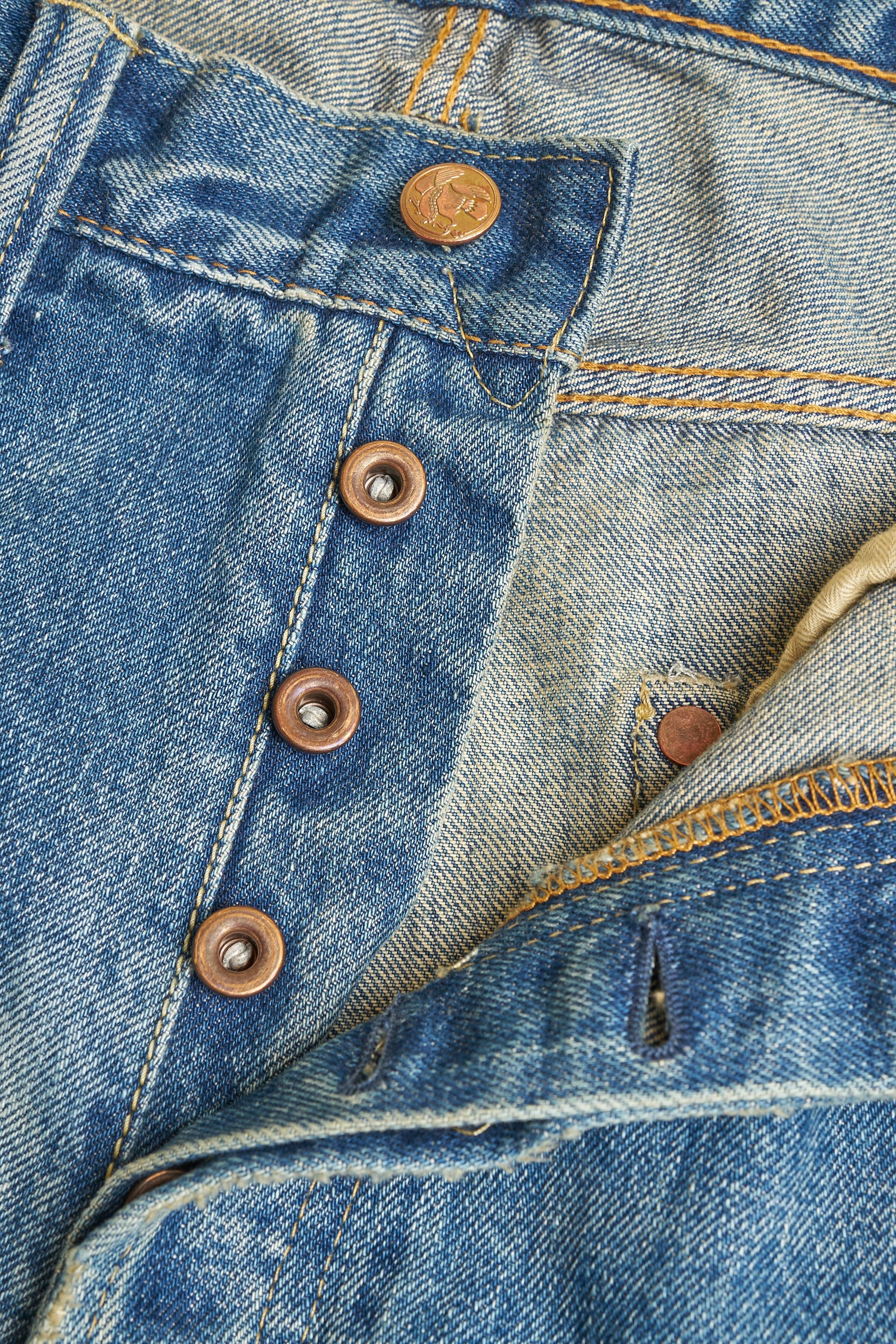 1984cv - 13oz 'Classic Vintage' Washed High Tapered Selvedge Denim