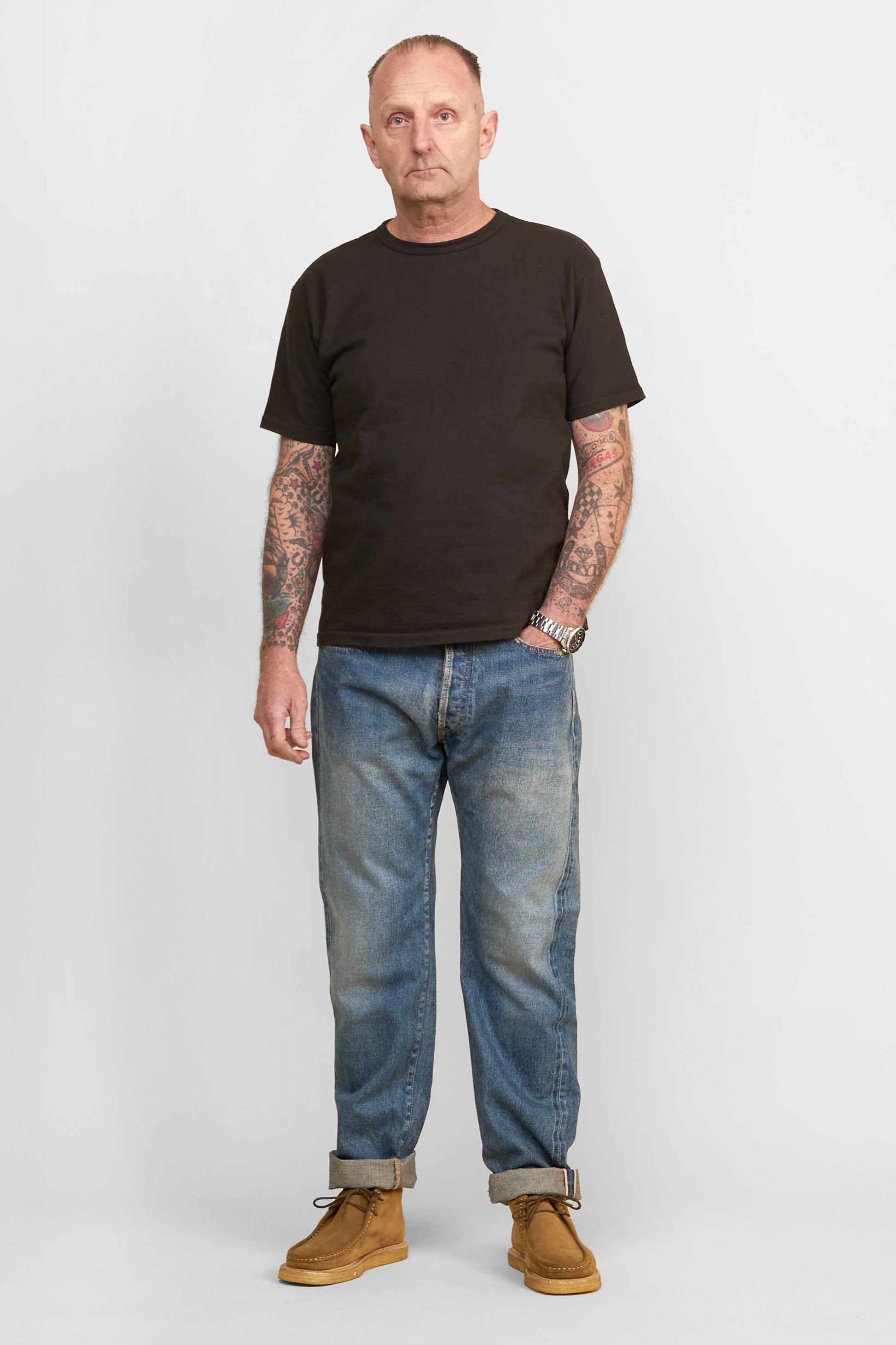 1984cv - 13oz 'Classic Vintage' Washed High Tapered Selvedge Denim