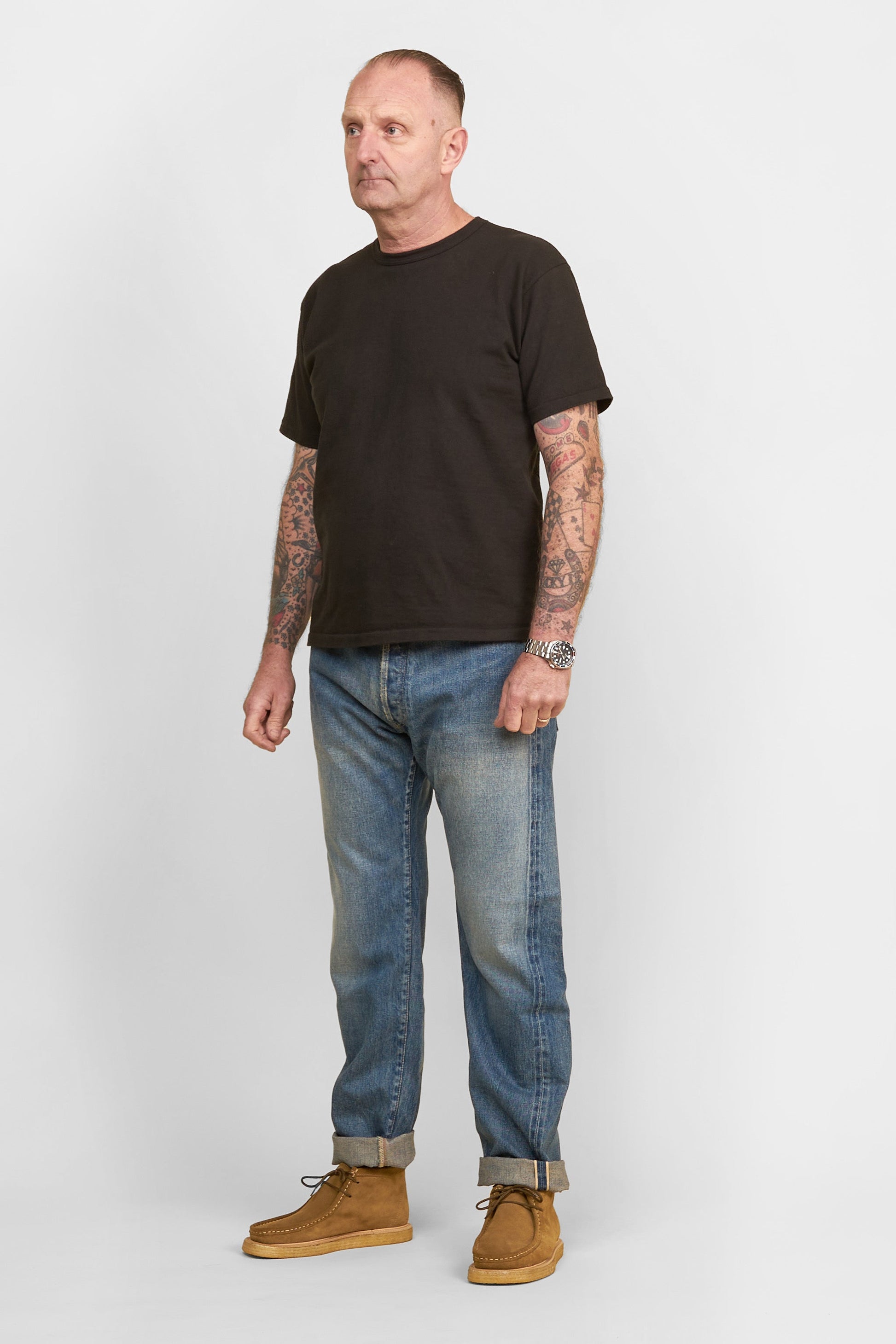 1984cv - 13oz 'Classic Vintage' Washed High Tapered Selvedge Denim