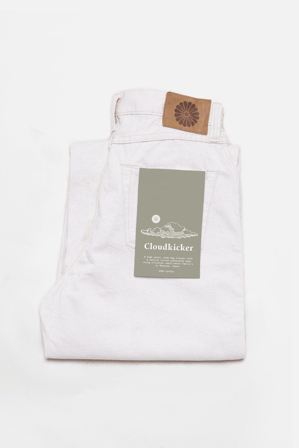 Godspeed 'Cloudkicker' Women's High-Rise Wide Leg Denim - Natural