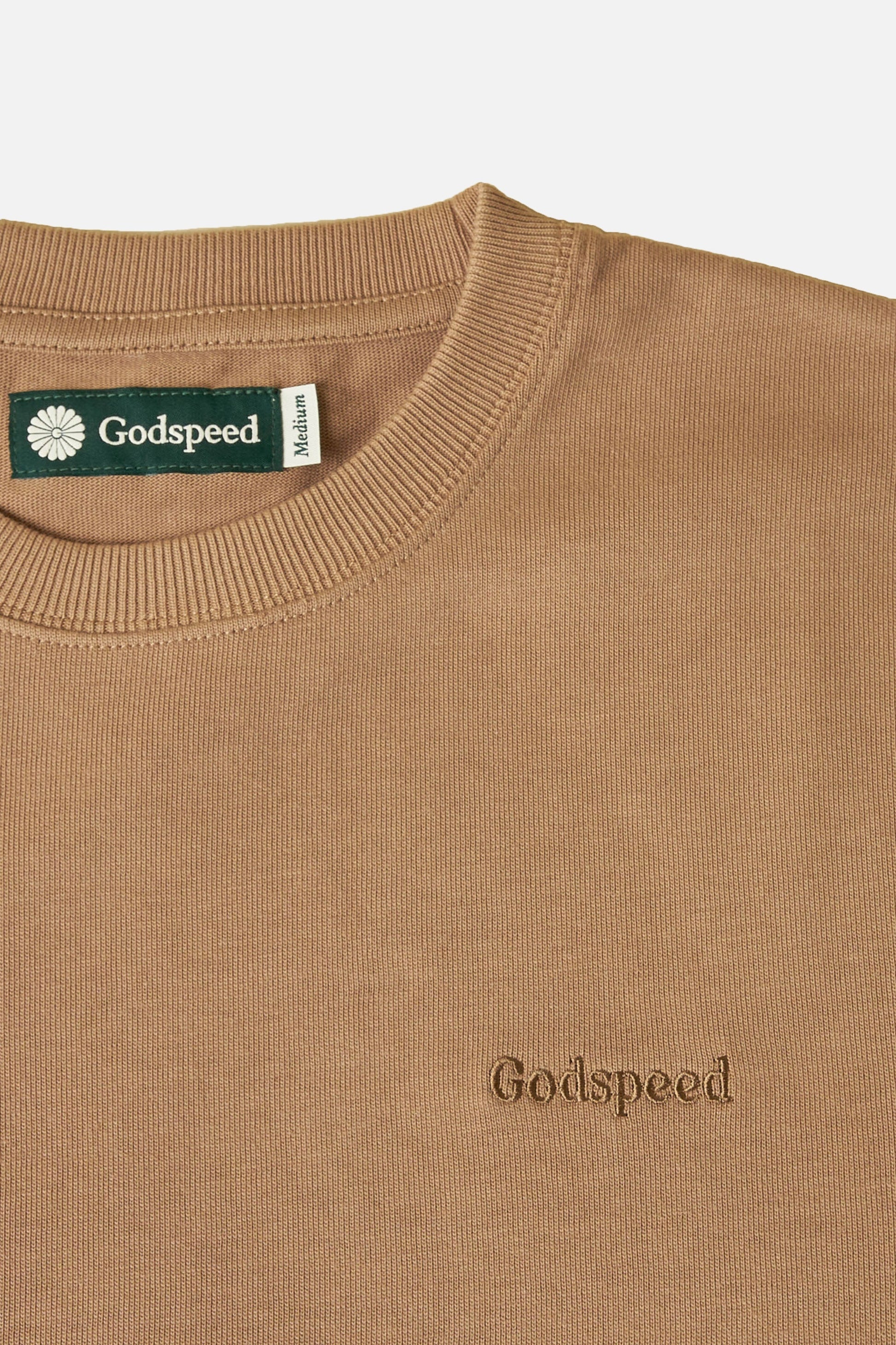 Tonal Mini Logo Heavyweight Organic T-Shirt - Brown