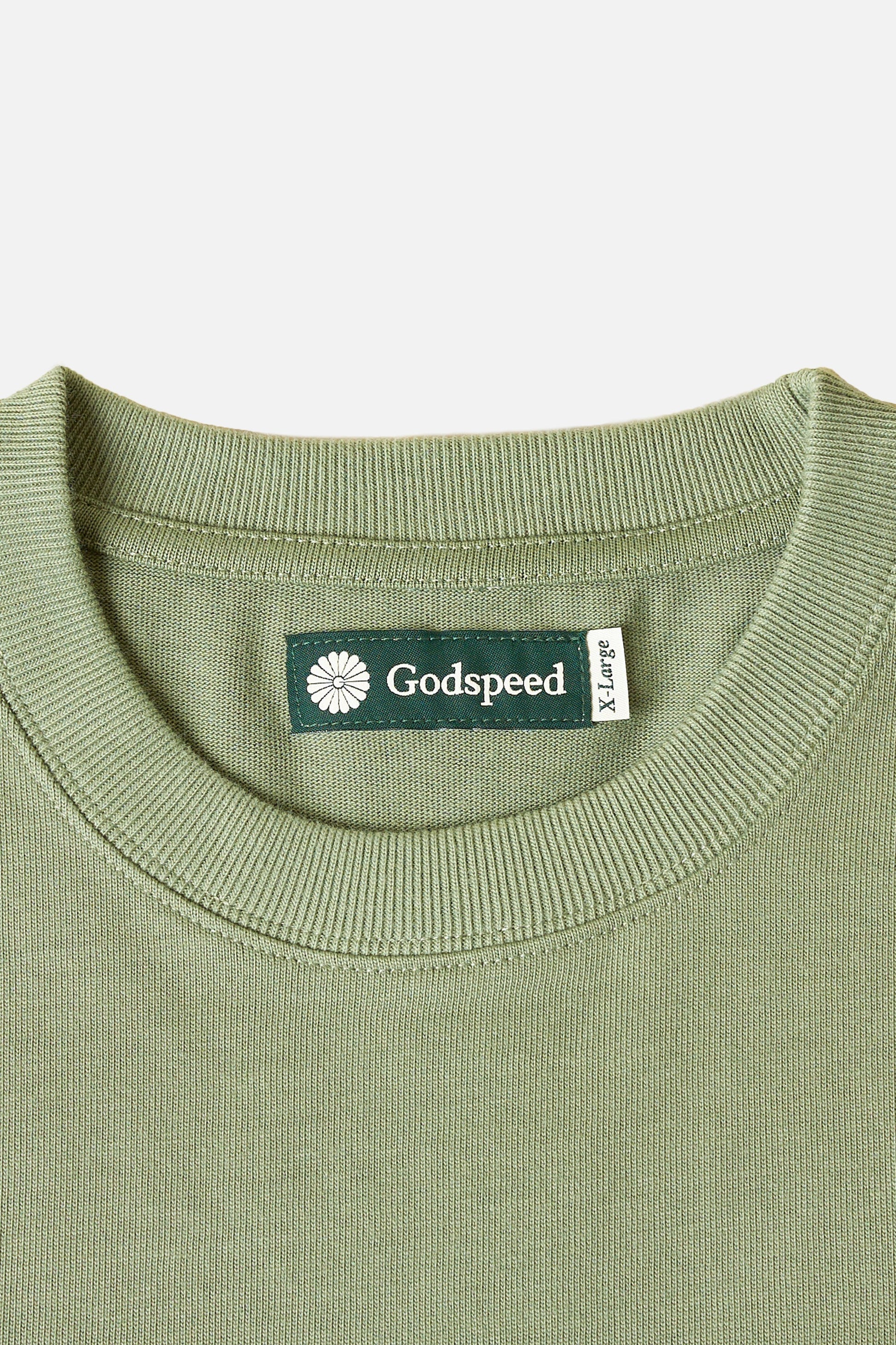 Tonal Mini Logo Heavyweight Organic T-Shirt - Green