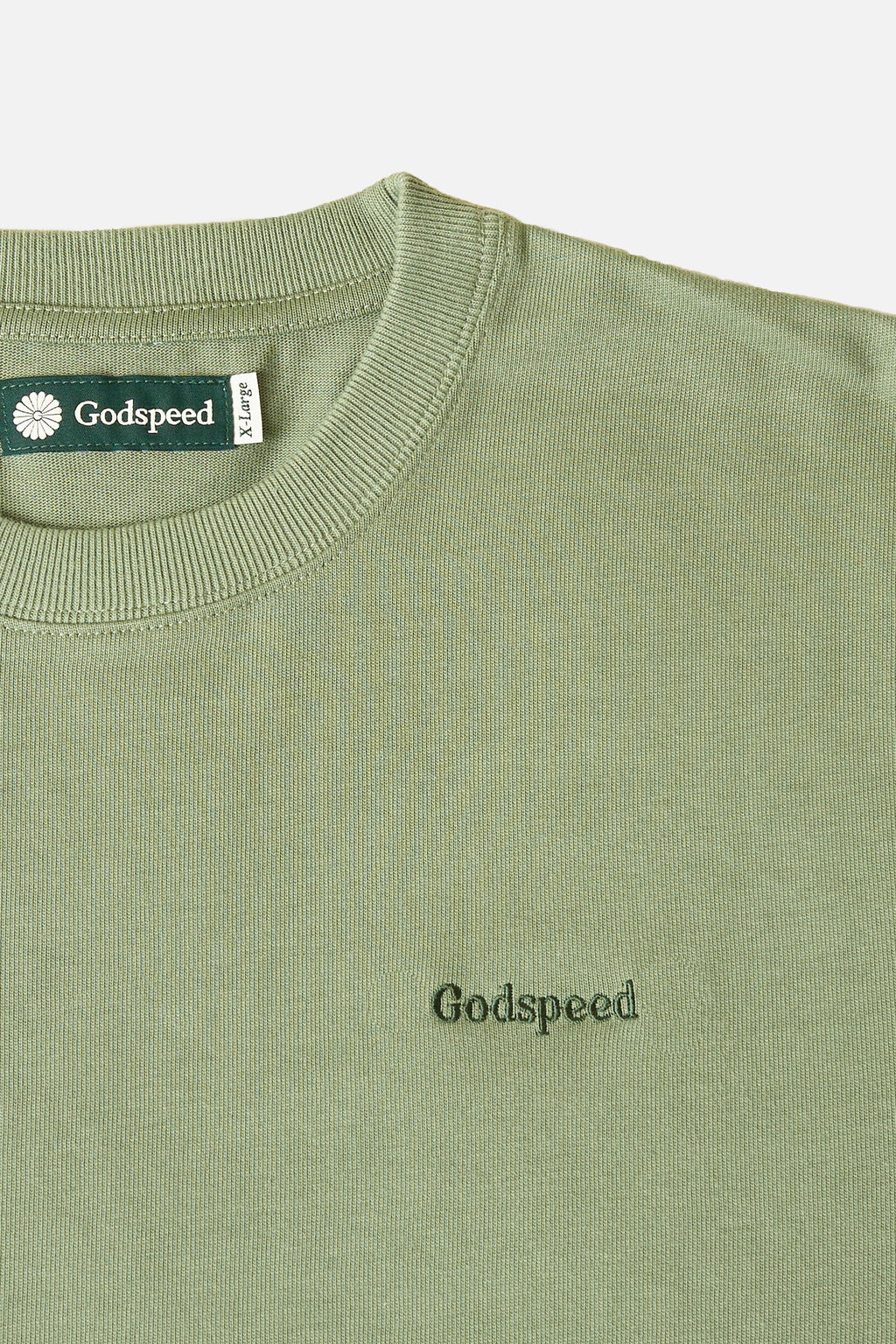 Tonal Mini Logo Heavyweight Organic T-Shirt - Green