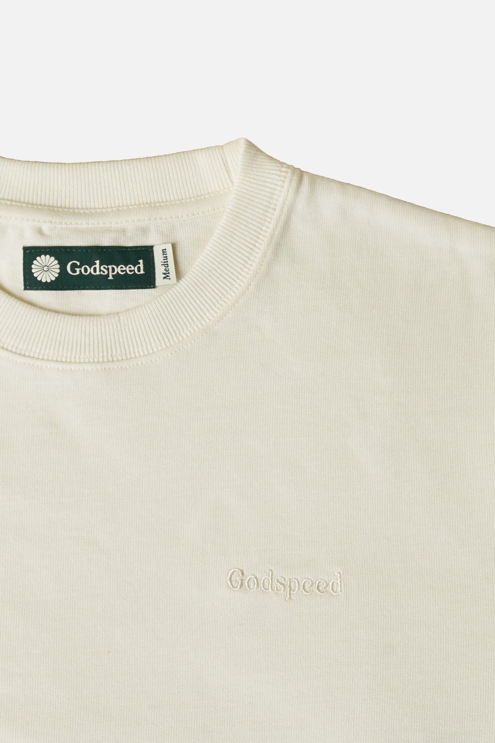 Tonal Mini Logo Heavyweight Organic T-Shirt - Natural